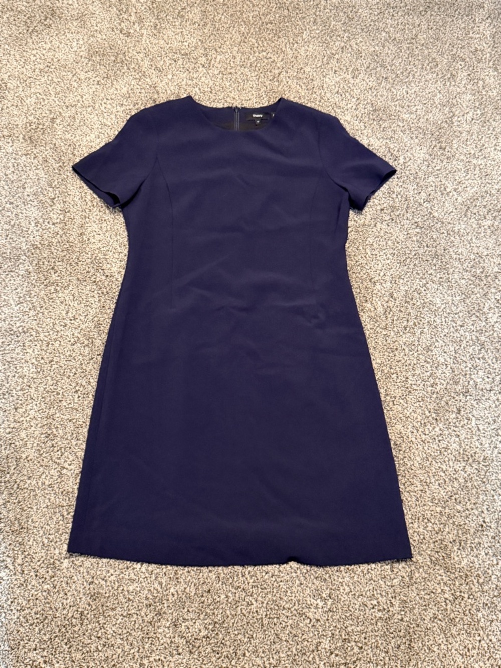 Theory Navy Blue Knee Length Dress Size 10 Women's